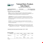 Product Sales Data Report example document template