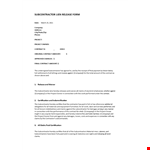 Subcontractor Lien Waiver example document template