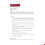 Sample Graphic Designer Job Description example document template