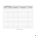 Customer Payment Log Template example document template