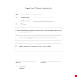 Please be advised that I have prepared your requested Program Lease Voluntary Termination Letter example document template