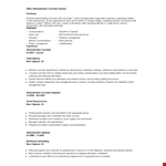 Office Administration Executive Resume example document template