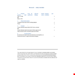 Research Study Checklist Template example document template