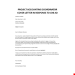 Administrative Coordinator Cover letter example document template