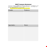 Personal Swot Analysis Worksheet Template Word example document template