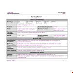 Test Case Template - Create, Specify, and Identify Required Test Cases example document template