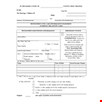 Divorce Papers Template - Information for Children and Petitioner example document template