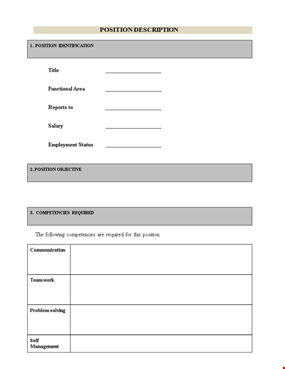 Job Description Template