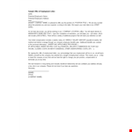 Company Employment Offer Letter example document template 