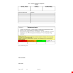 Order Form Template for Maintenance Compliance System - Customizable example document template