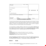 Marriage Separation Agreement Template - Agreement for Party, Parties, and Petitioner example document template