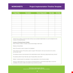 Project Implementation Timeline Template - Efficiently Manage Inventory and Promising Implementation example document template