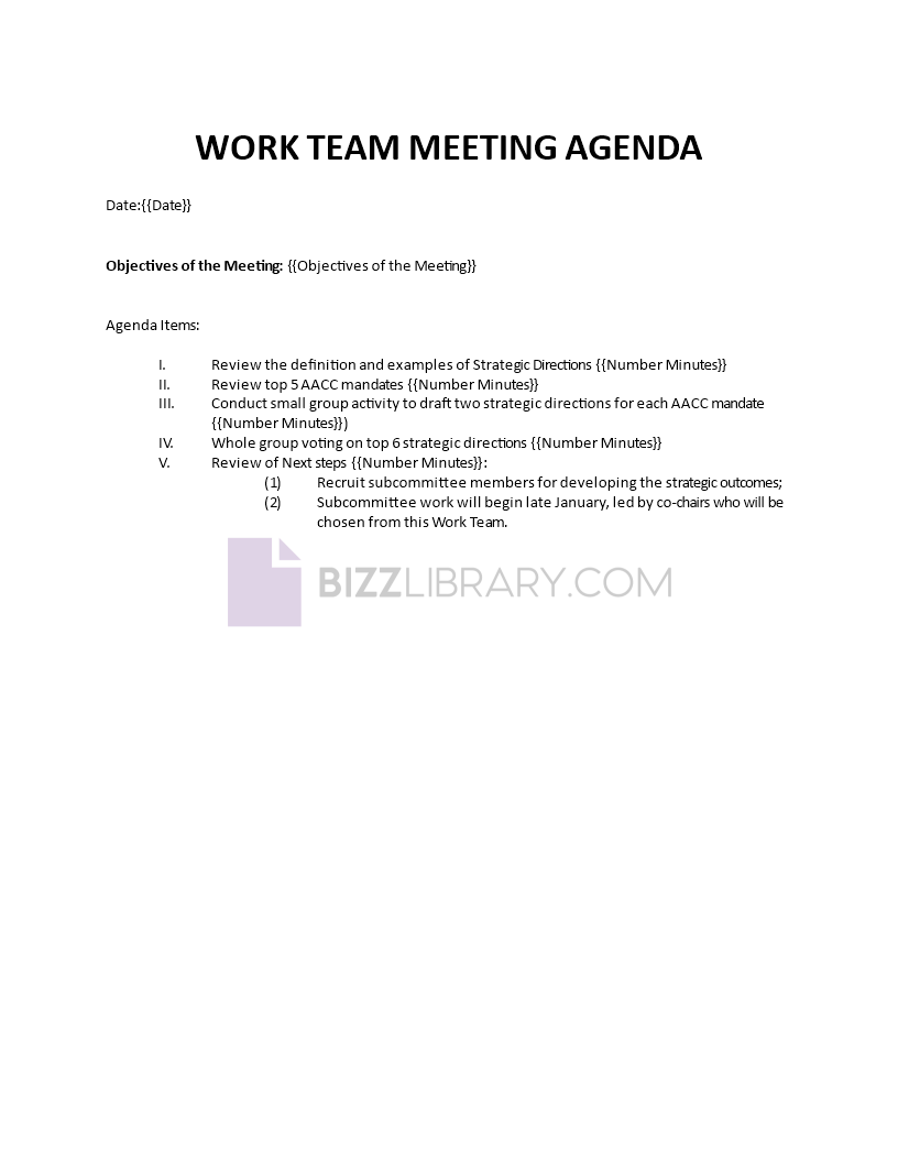 work team meeting agenda Main Image work team meeting agenda