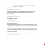 Notice to Quit Template example document template