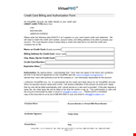 Credit Card Billing Form Template | Efficient Account, Credit, and Billing Management | VirtualPBX example document template