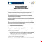 Memorandum Of Understanding Template | Volunteer & Manager Agreements example document template