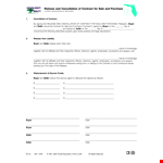 Land Contract Cancellation Form example document template