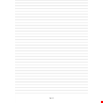Printable Lined Paper example document template
