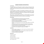 Android Engineer Job Description example document template