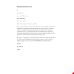 Rental Application Reference Letter example document template