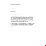 Rental Application Reference Letter example document template 