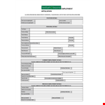 Printable Basic Job Application Form example document template