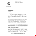 Model Warning Letter example document template