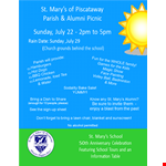 Create a Buzz with Our Sunday Picnic Flyer Template example document template 