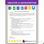 Executive Assistant Job Description example document template