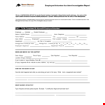 Employee Accident and Injury: Handling equipment and volunteer incidents example document template 