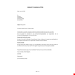 Request for Funding Letter example document template 