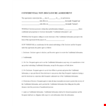Secure Your Data with Our Confidentiality Agreement Template example document template