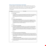 Management Team Agenda Template - Streamlining Sales and Enhancing Customer Engagement example document template