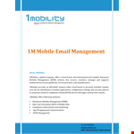 Mobile Device Email Signature example document template 