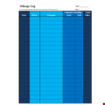 Record Your Mileage With Our Mileage Log Program example document template