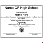 Custom Diploma Templates - Certify Your Achievements Today example document template