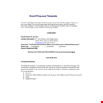Project Proposal Template for Successful Grant Applications example document template