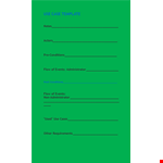 Use Case Template for Administrators: Events and Conditions example document template