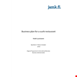 Small Restaurant Business Plan Sample example document template