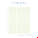 Office Potluck Signup Sheet example document template