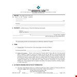 Easy Residential Lease Agreement for Landlords and Tenants example document template