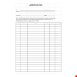 Shop Inventory Format example document template