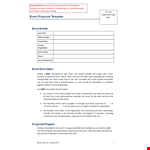 Event Proposal Template - Provide Your Organisation with a Winning Proposal example document template