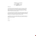 Job Application Letter For Trainee hr example document template