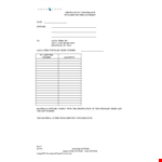 Certificate Of Conformance | Verify Compliance example document template