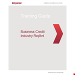 Free Business Credit Industry Report example document template