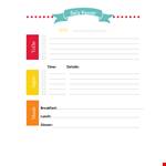 Daily Planner Template - Plan Your Meals and Schedule with Ease example document template
