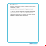 Weekly Workout Form Template example document template