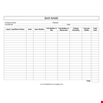 Liquor Inventory example document template