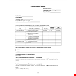 Sample Progress Report Template Download example document template
